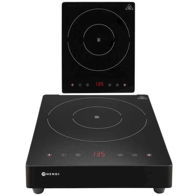 Cuisinière à induction professionnelle 3,5 kW Noir Hendi 239421