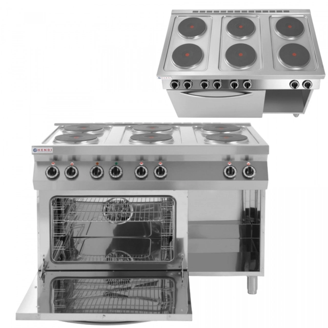 Cuisinière électrique 6-płytowa avec four | Hendi 226247