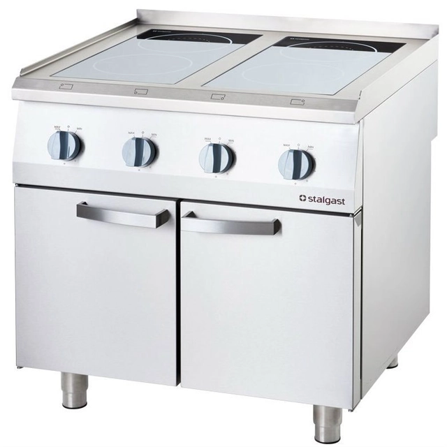 Cuisinière électrique à induction 4 Moitié 800x700 14 kW Stalgast 9706100