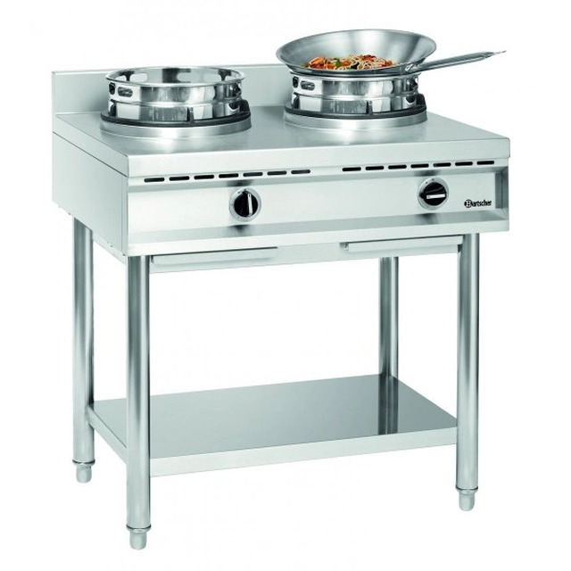 Cuisinière wok gaz, 2 brûleurs BARTSCHER 1052103 1052103