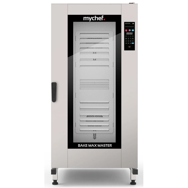 Cuptor combi-abur pe gaz | cu carucior | panificatie si cofetarie | sistem automat de spalare | 16x600x400 | 70 kW | 230 V | Mychef BAKE MAX MAST