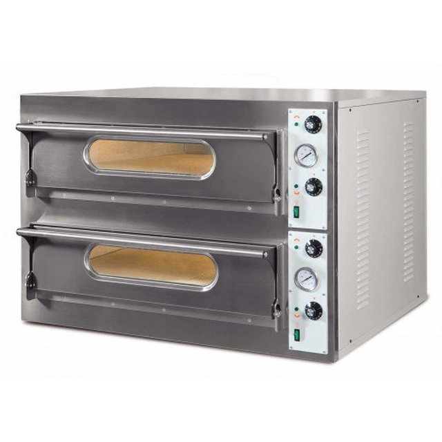 Cuptor pentru pizza profesional 2-poziomowy 12x36 lat Un 66 XL/L