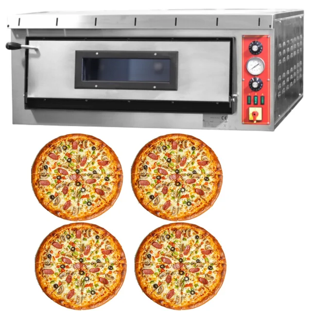 Cuptor pizza 1-poziomowy 400V 6kW 720x720 4x Ø34 cm 115kg