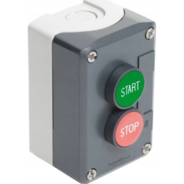 Cutie de control Schneider Electric 2-otworowa START/STOP gri IP65 XALD215