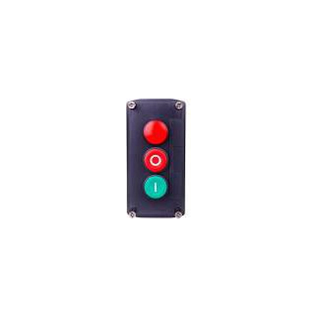 Cutie de control Schneider Electric 3-otworowa I/O + lampă de semnal (XALD363B)