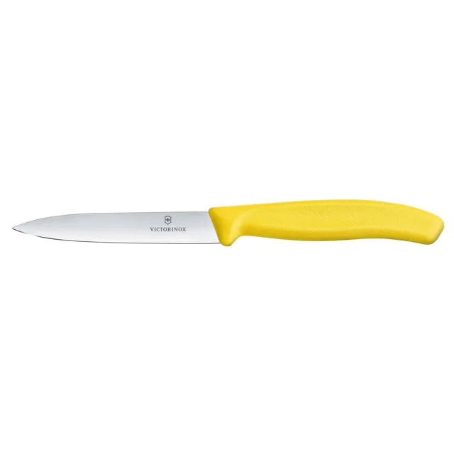 Cuțit pentru legume Victorinox Swiss Classic, neted, 10 cm, galben