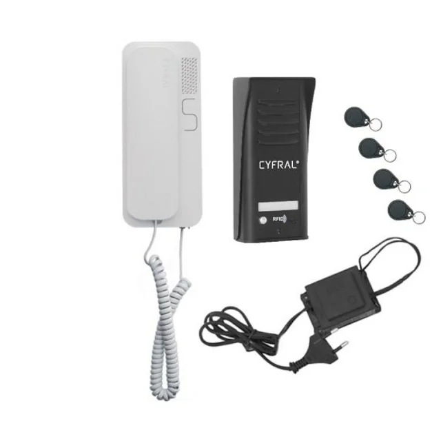 CYFRAL Intercom – Set 1NR COSMO schwarz RFID