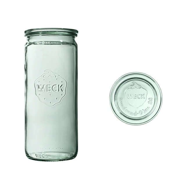 Cylindrical Jar 1040 ml with lid - pack 6 pcs