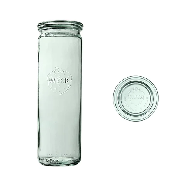 Cylindrisk burk 600 ml med lock - förp. 6 st