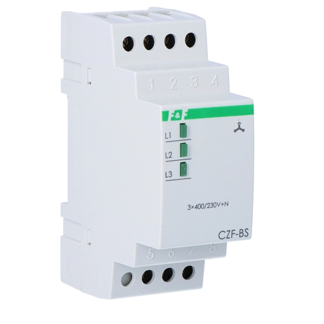 CZF-BS loss and phase sensor contacts:1P, I=10A, With sygnalizacją2 modules
