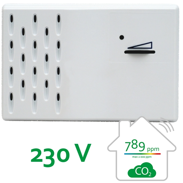 Czujnik jakości powietrza zasilanie CO2 230V. | ADS-CO2-230