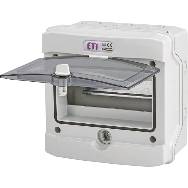 ETI 001101061 Surface-mounted housing 8 mod.IP65 transparent door ECH-8G