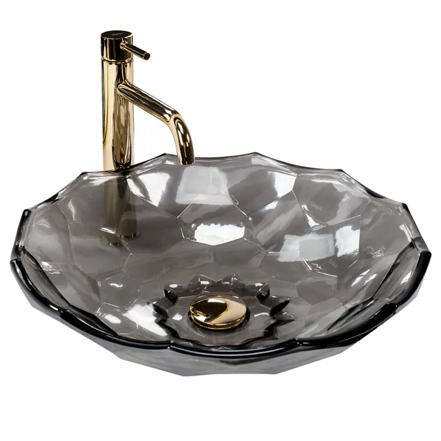 REA ARCTIC BLACK countertop washbasin