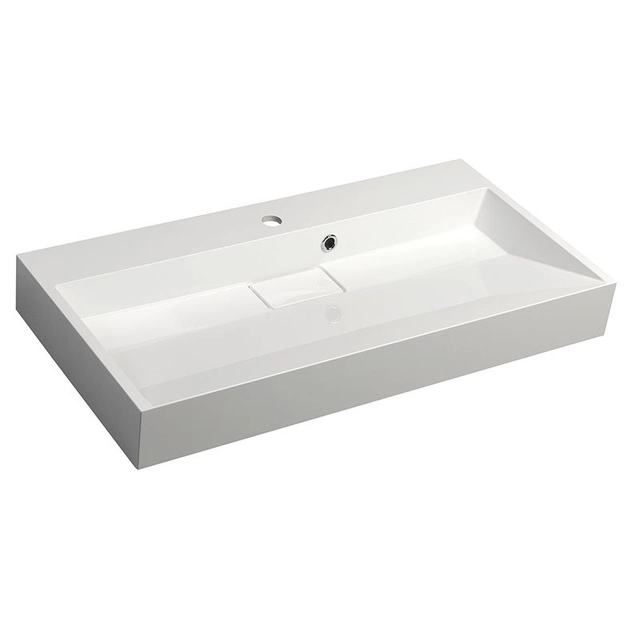 AMUR washbasin 90x46 cm, cast marble, white 55032