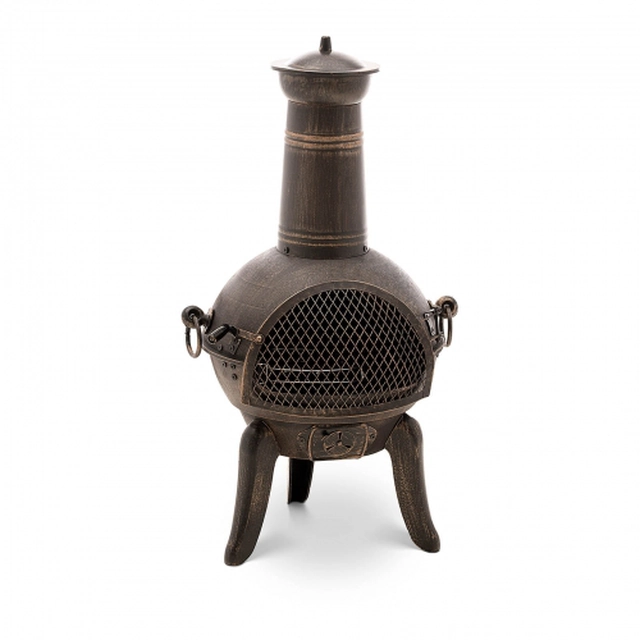 Garden fireplace, cast iron patio stove, height 90 cm