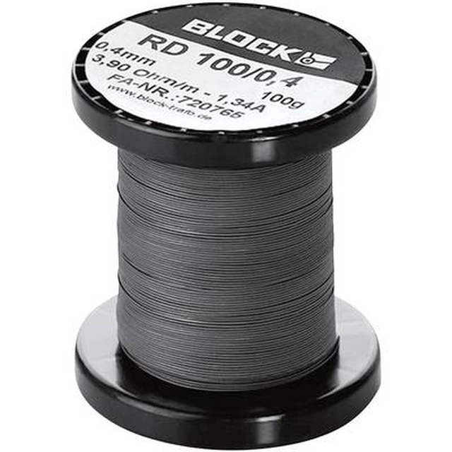 Resistance wire 6.93 Ω / m, Block RD 100 / 0.3