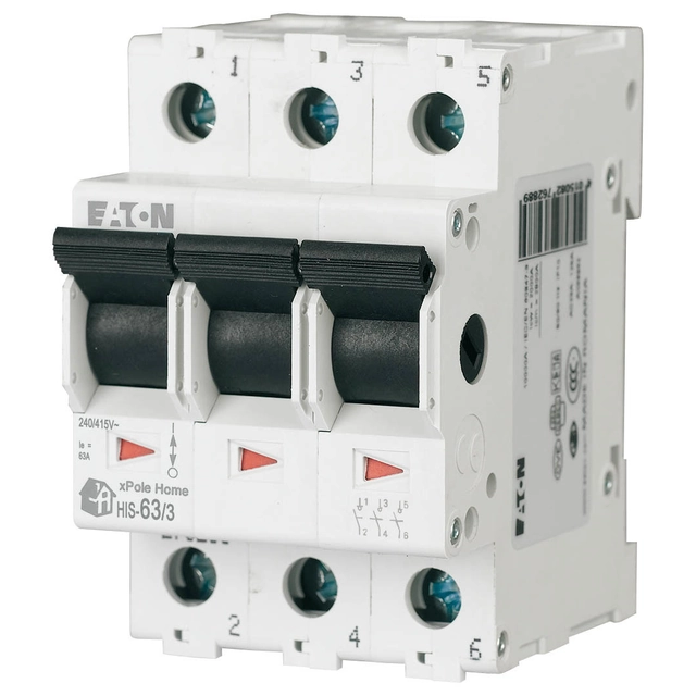 Main (insulating) switch,63A, 3-biegunowy HIS-63/3