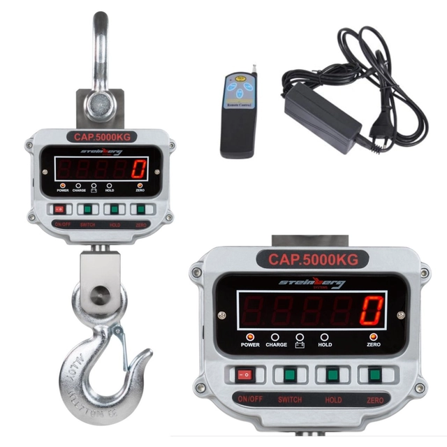 Hanging hook scale for industry up to 5 Tone - LED