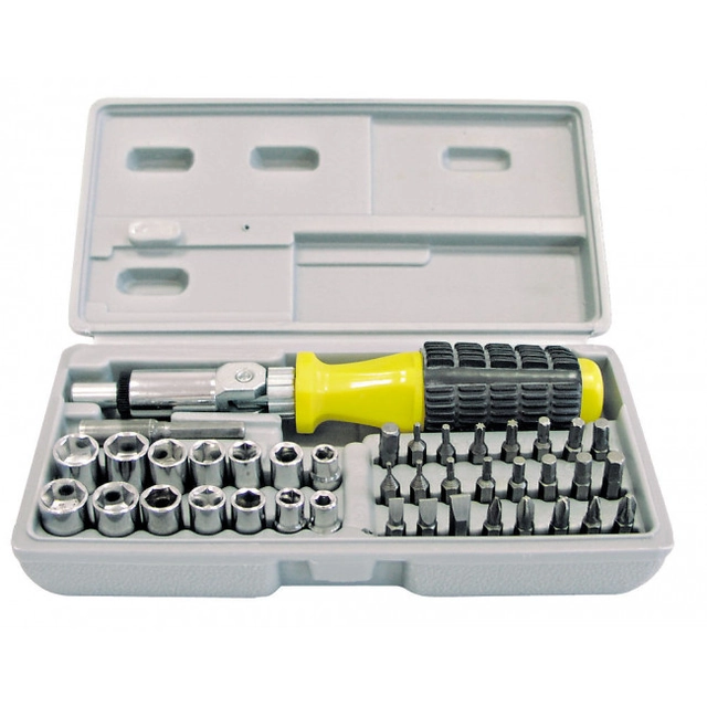 Ratchet screwdriver with bits 40-piece set, Mega