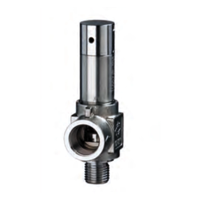 Herose Stainless steel safety valve 06012 - 1/4" Safety pressure: 4,8 bar