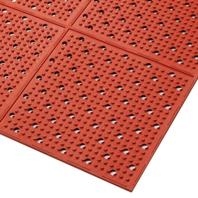 Red rubber non-slip double-sided mat Multi Mat II, Red - length 60 cm, width 975 cm and height 0,95 cm
