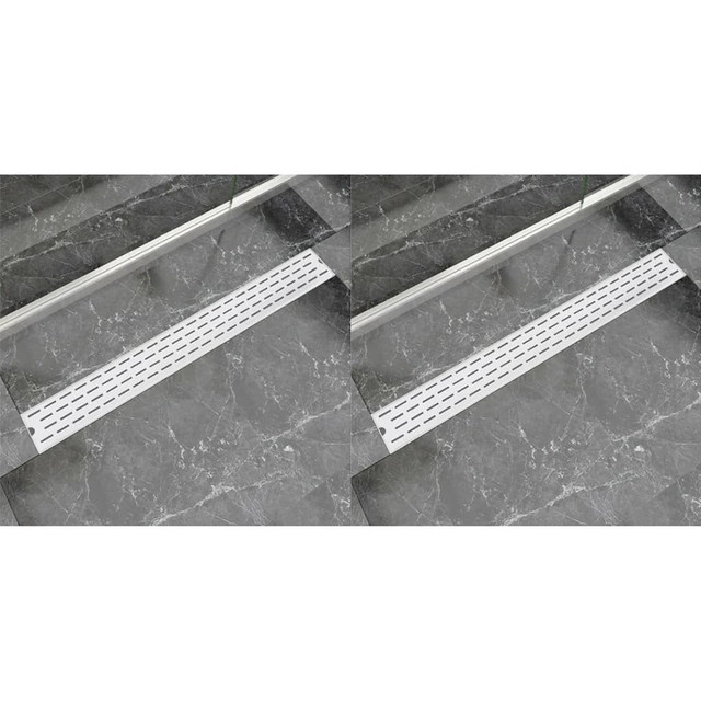 Lumarko Linear shower drain, stainless steel, 2 pcs, 930x140 mm