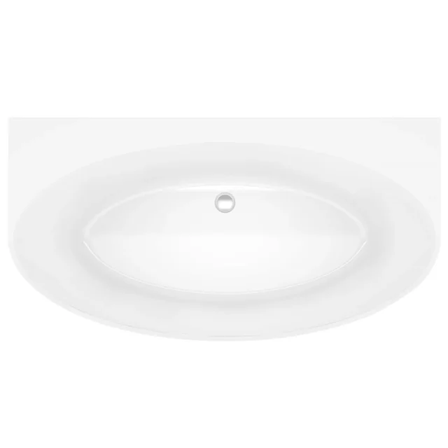 Acrylic Wall-Mounted Corner Bathtub MALTA 150cm