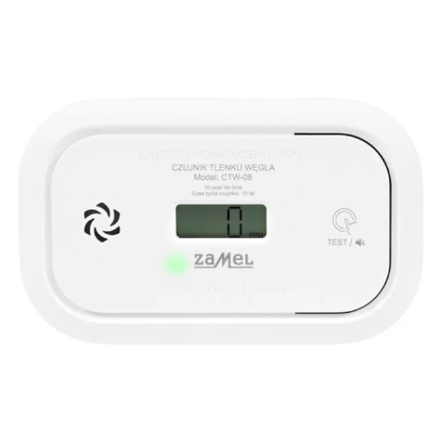 Carbon monoxide detector CTW-08 battery. ZAMEL