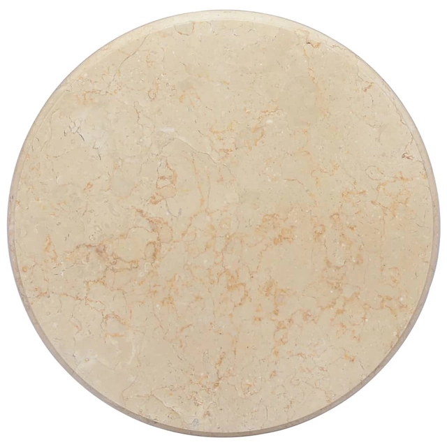 Table top, cream color, diameter 50x2,5cm, marble