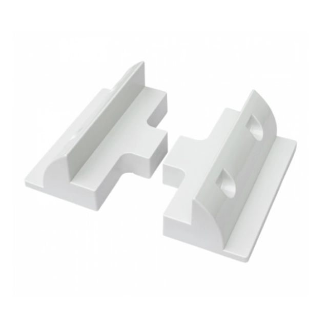 White mounting brackets for a camper, yacht - side, set 2 pcs
