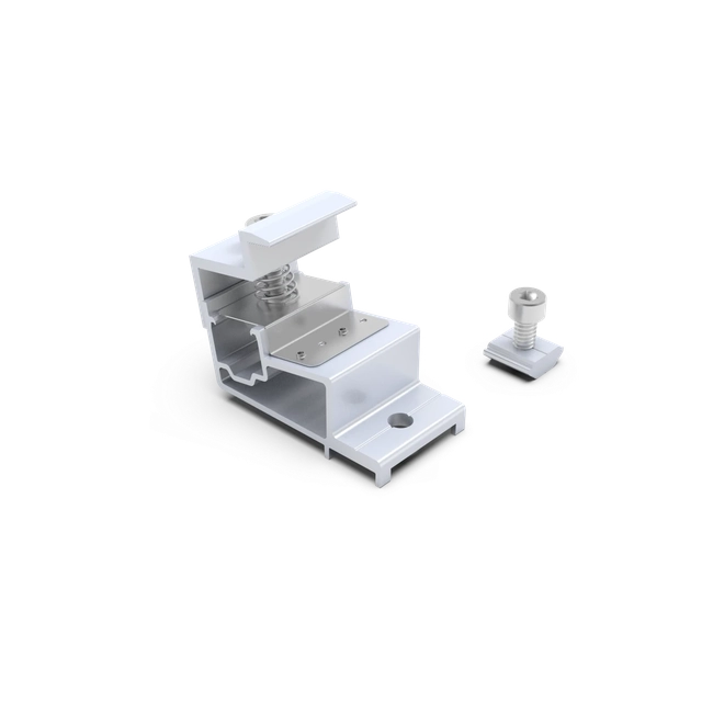 Enerack front leg with 10° clamp, ULT flat roof support structure