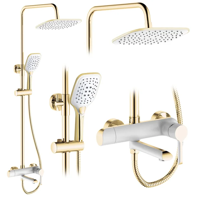 REA MELIA Shower Set WHITE GOLD