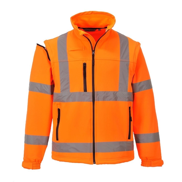 Jacket S428 2in1 softshell warning breathable, waterproof orange 3XL orange