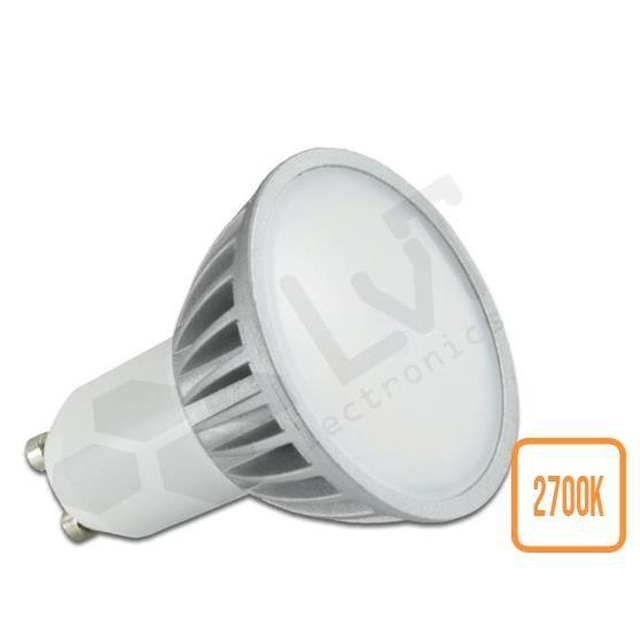 LVT LED žiarovka 6W Silver Teplá biela