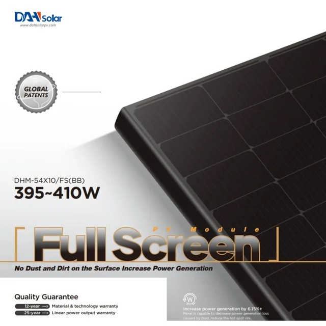 Dah sol 405W fuld sort - DHM-54X10-FS(BB-405W)