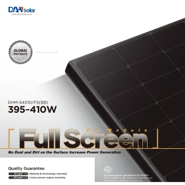 Dah solar 405W negro completo - DHM-54X10-FS(BB-405W)