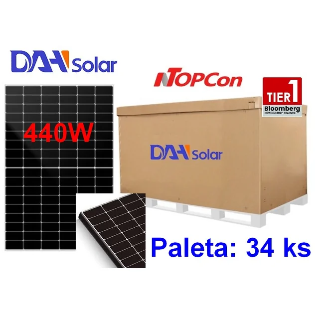 DAH Solar DHN-54X16/FS(BW)-440 W paneler, helskärm