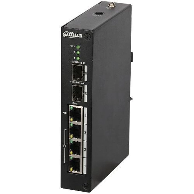 Dahua-Switch PFS3206-4P-96. 4+2 Ports. Gesamt 96W