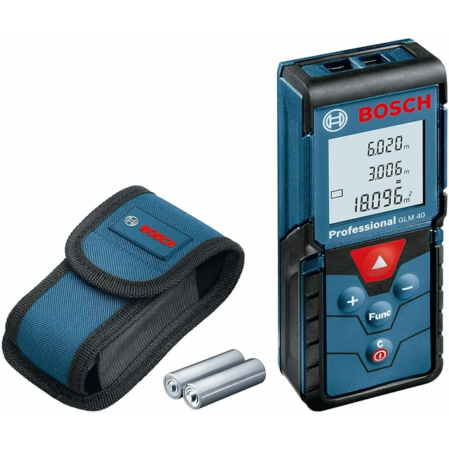 Dalmierz laserowy Bosch GLM 40, 1,5 W,40 m + materiałowe etui