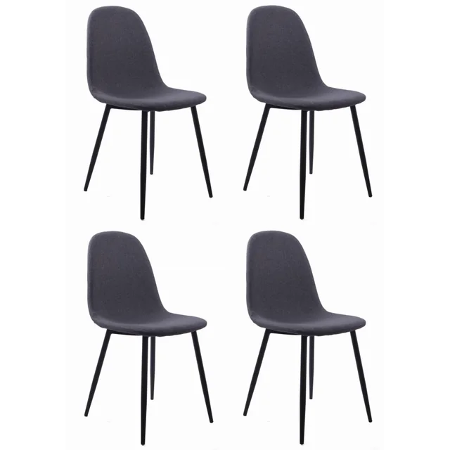 DART stol - mörkgrå / svarta ben x 4