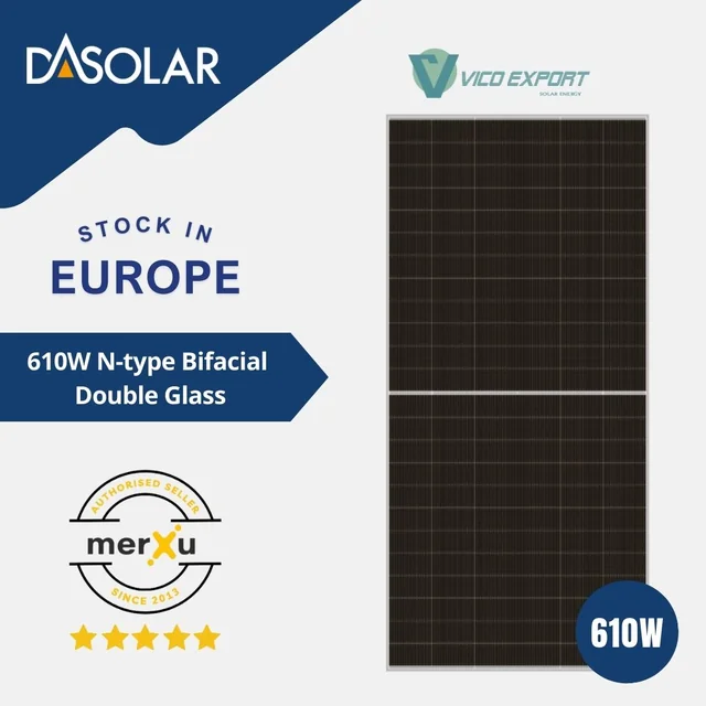 DAS SOLAR DH144ND-610W // DAS SOLAR 610W Ηλιακό πάνελ