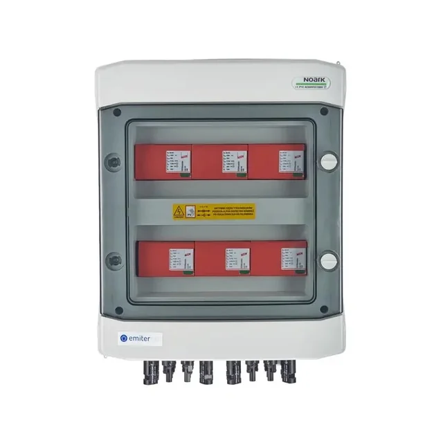 DC-schakelapparatuur, IP65 Dehn DC-overspanningsafleiders 1000V type 1+2, 6x PV-reeks, 6x MPPT