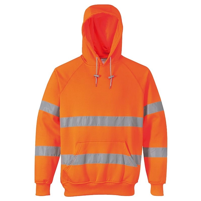 KLOKANKA Hi-Vis hooded sweatshirt with reflective stripes warning orange size XL