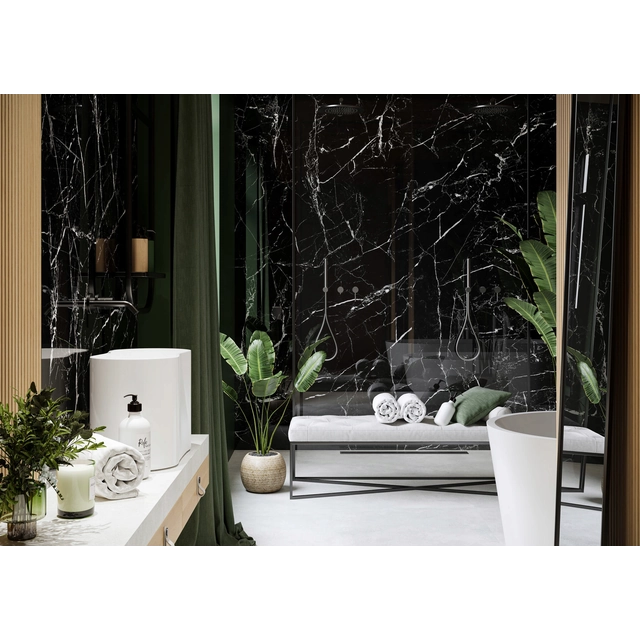 Polished Black Marble Stoneware 160x80 CHEAPER