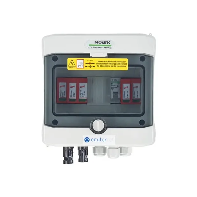 DCAC разпределителна уредба, IP65, SPD DC Dehn 1000V тип 2, 1 x PV низ, 1 x MPPT, SPD AC Dehn тип 2, 16A 1-F