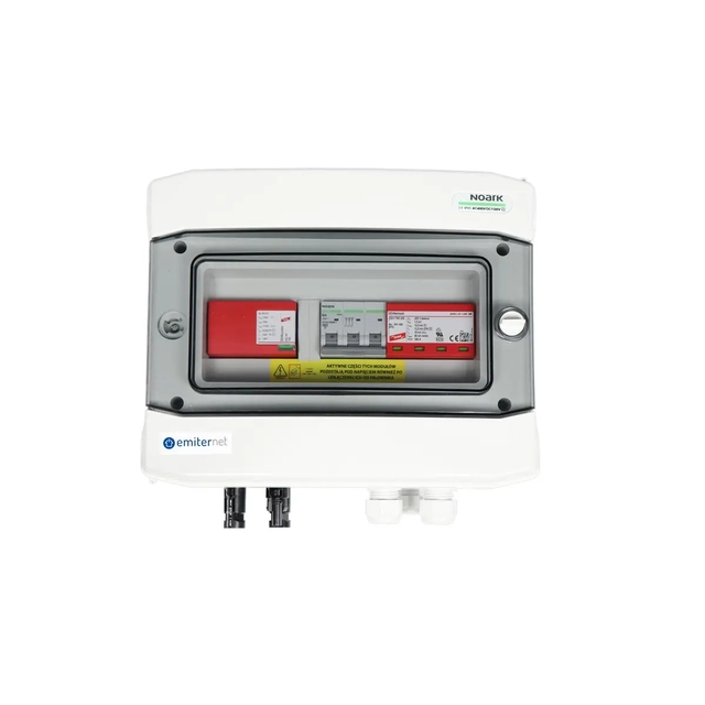 DCAC-schakelapparatuur, IP65, SPD DC Dehn 1000V type 1+2, 1 x PV-reeks, 1 x MPPT, SPD AC Dehn-type 1+2, 20A 3-F