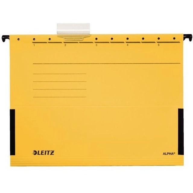 Hanging briefcase ALPHA yellow with flared sides LEITZ 19860115