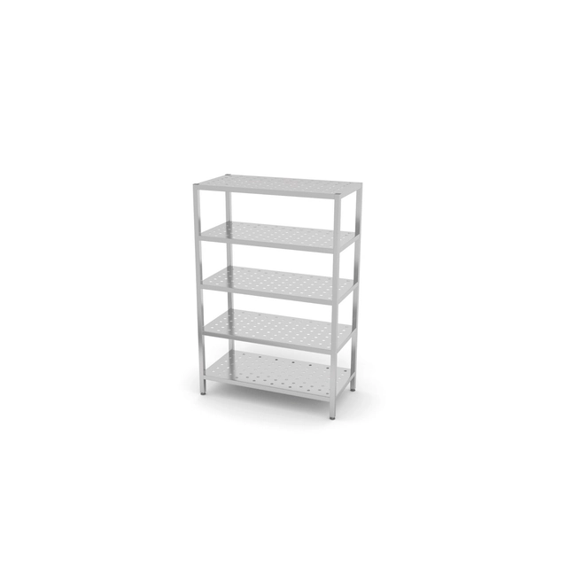 Storage rack, 5 perforated shelves | 1300x500x1800 mm