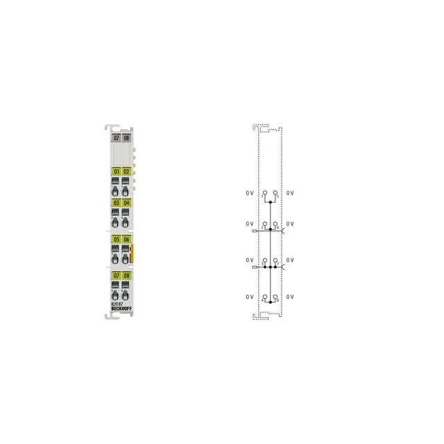 KL9187 | Potential distribution terminal, 8 x 0 V DC