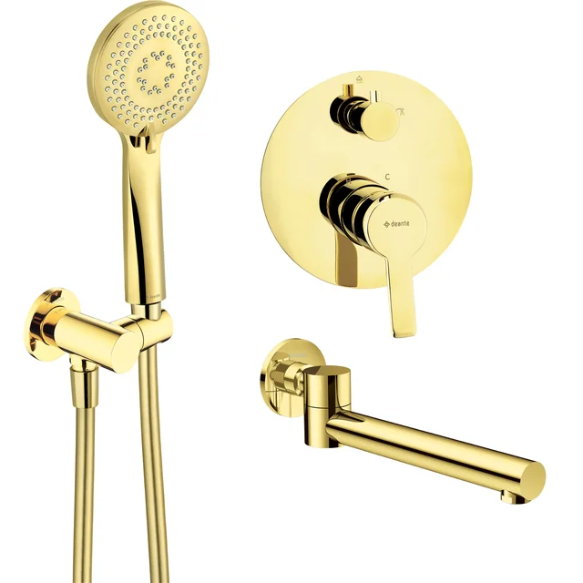 Deante Arnika zlatý podomietkový sprchový set s vaňovým výtokom - dodatočná ZĽAVA 5% na kód DEANTE5